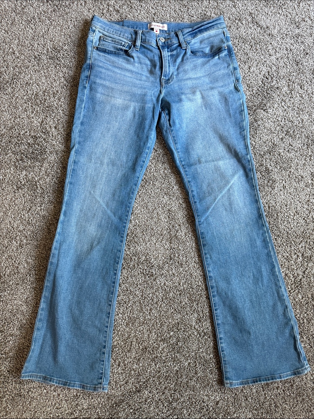 Lucky Brand Medium to Light Blue Denim Wash Jeans Sweet Mid Rise Bootcut 10/30R